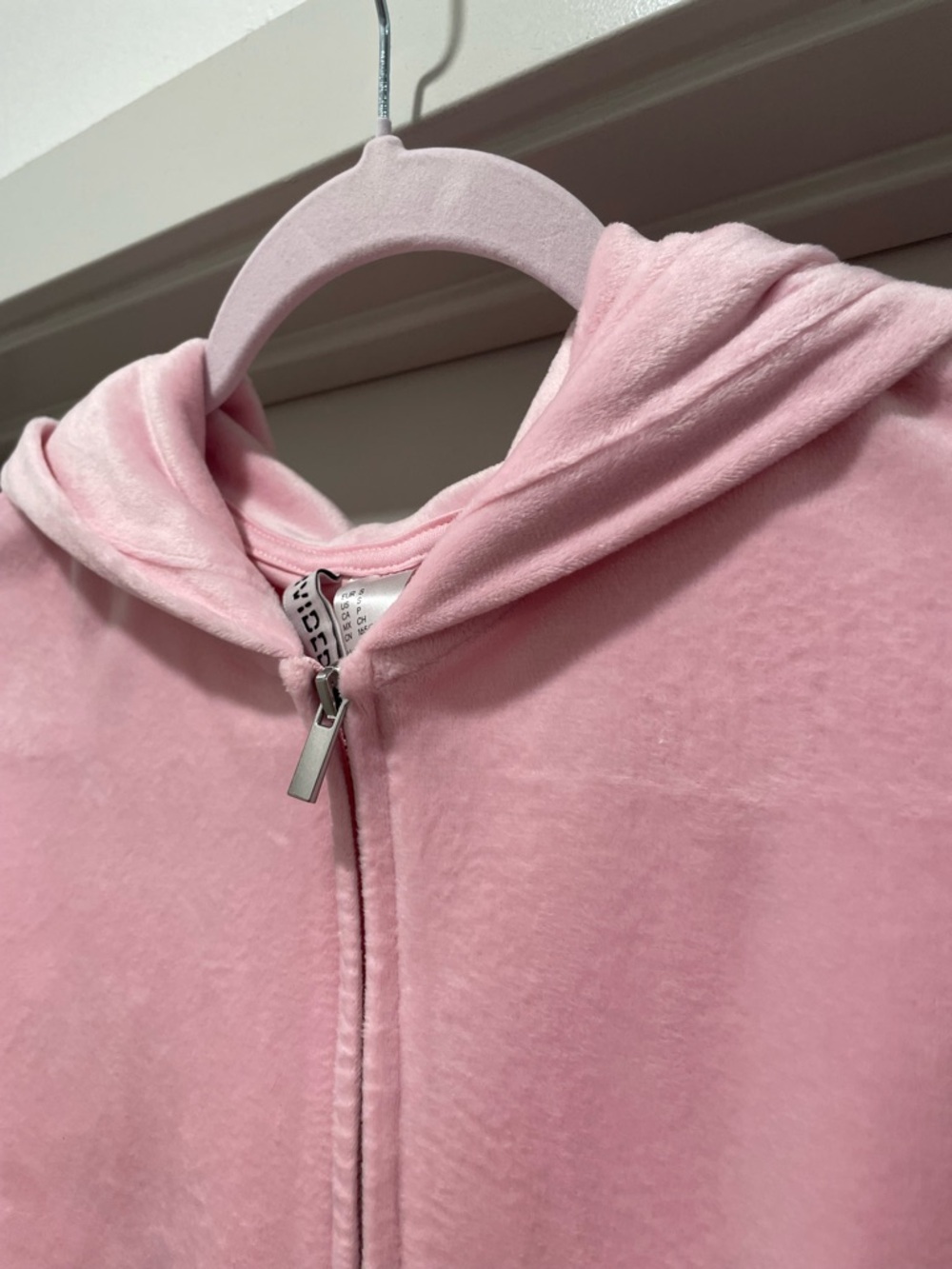 H&M Divided Pink Velour Cropped Zip-Up Hoodie - S - Picture 8 of 14
